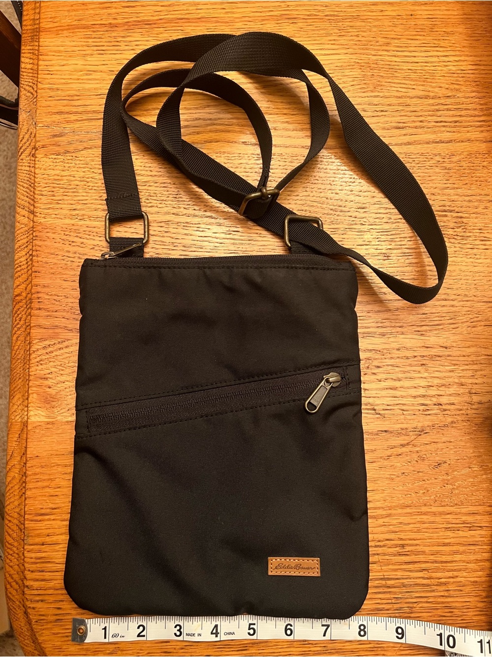 Eddie Bauer Black Crossbody Bag with Adjustable Strap